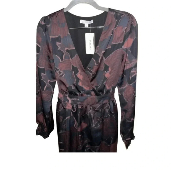 Evereve Allison Joy Sascha Surplice Faux Wrap Long Sleeve Dress Size Small - Picture 4 of 9